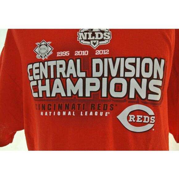 Cincinnati Reds shirt Men's XL extra large red short sleeve NLDS champions MLB - Picture 9 of 10